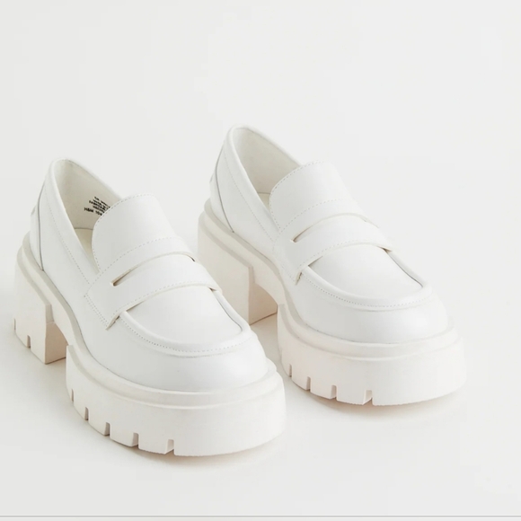 H&M | White Faux Leather Chunky Loafers - Picture 3 of 12